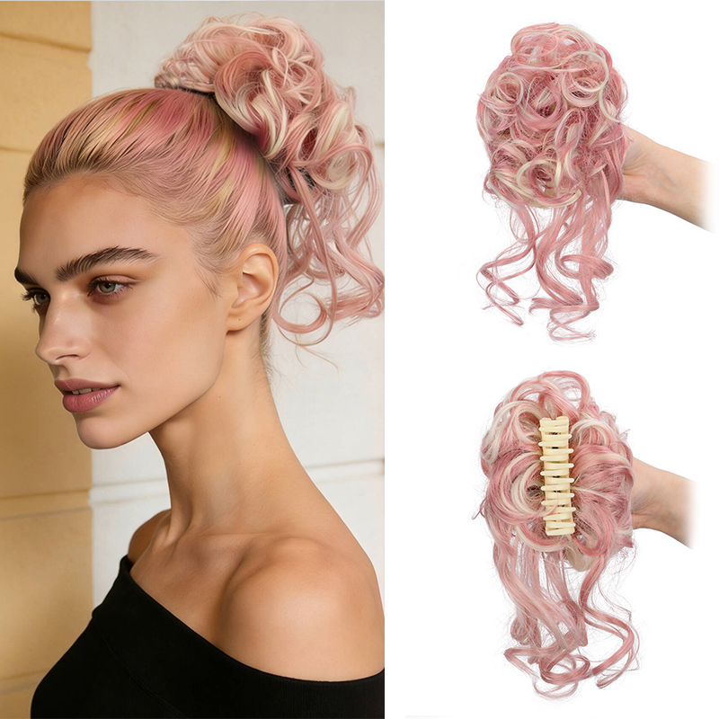 Claw Clip Messy Bun Hair Piece - Messy Claw Clip Hair Bun Synthetic