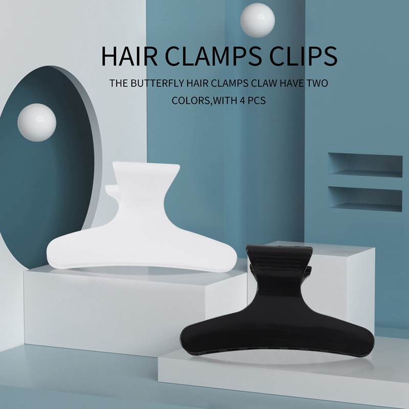 4PCS Black White Hairdressers  - огляд і ціна Hair Clips