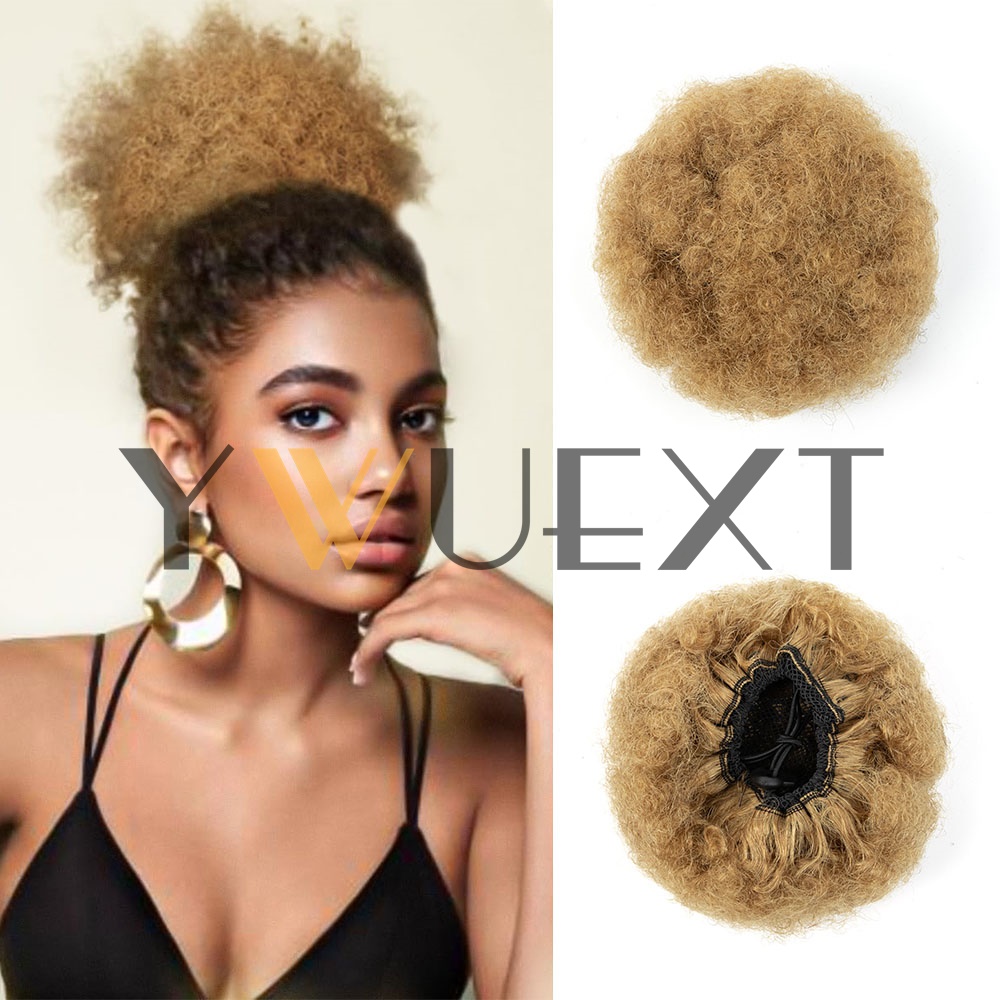 YWUEXT Honey Gold Afro Kinky P - огляд і ціна Drawstring Afro Curly Puff Ponytail