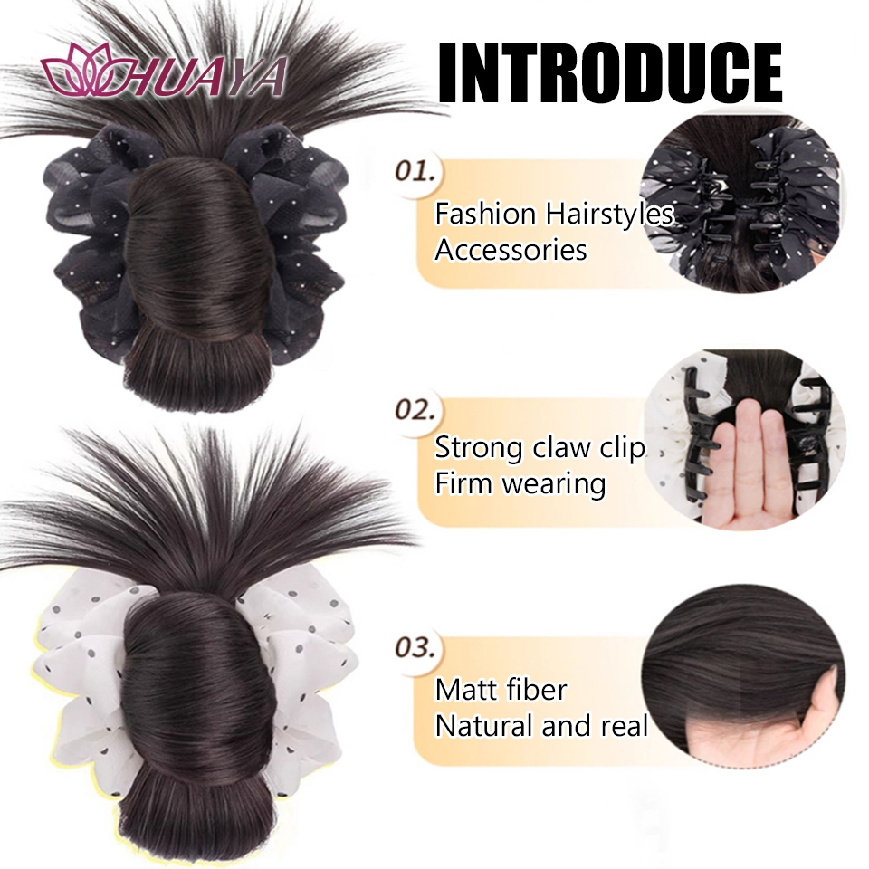 Synthetic Claw Clip Ponytail E - огляд і ціна Claw Clip Messy Bun Hair Piece