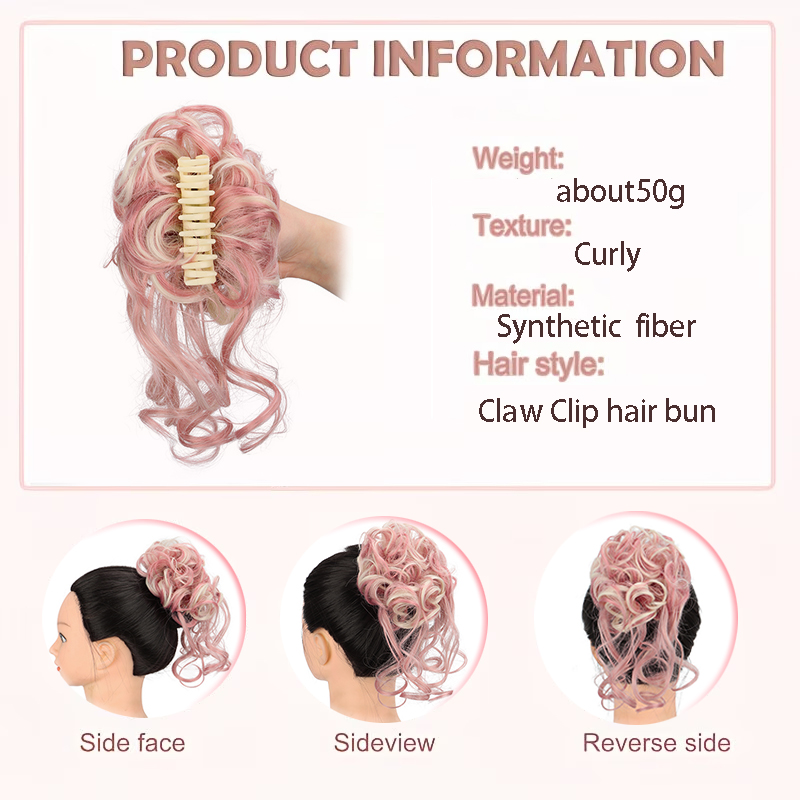 Messy Claw Clip Hair Bun Synth - огляд і ціна Claw Clip Messy Bun Hair Piece