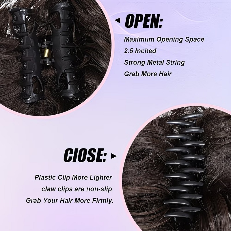 Messy Claw Clip Hair Bun Synth - огляд і ціна Claw Clip Messy Bun Hair Piece
