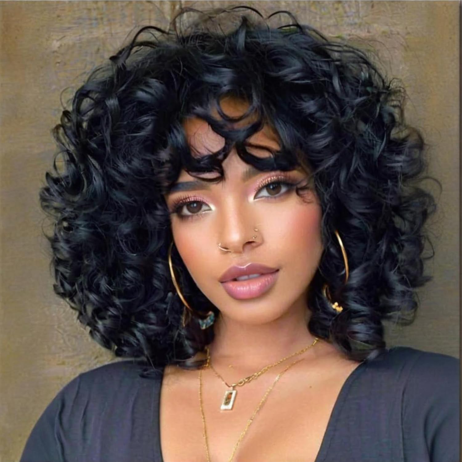 Bouncy Curly Bob Human Hair Wi - огляд і ціна Short Pixie Cut Wig Human Hair Cheap