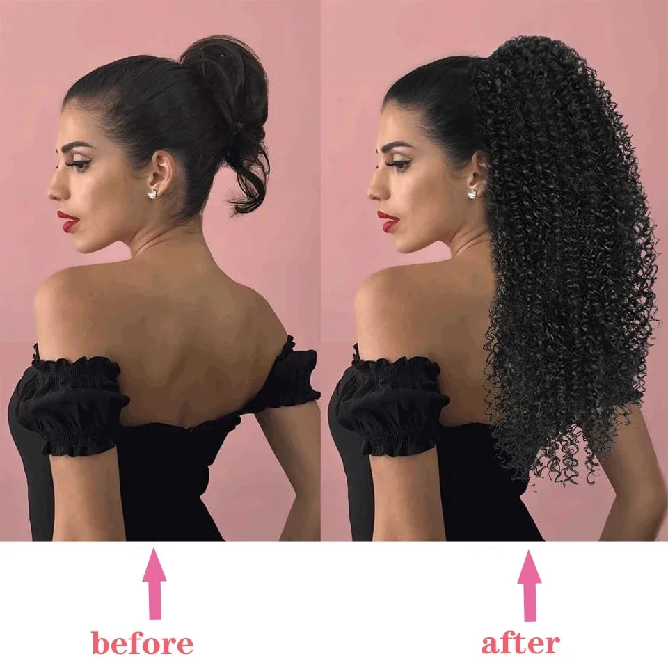 Afro Puff Curly Pony Tail Hair - огляд і ціна Drawstring Afro Curly Puff Ponytail