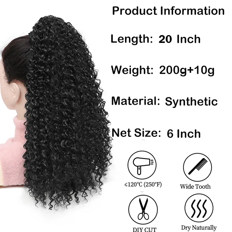Afro Puff Curly Pony Tail Hair - огляд і ціна Drawstring Afro Curly Puff Ponytail