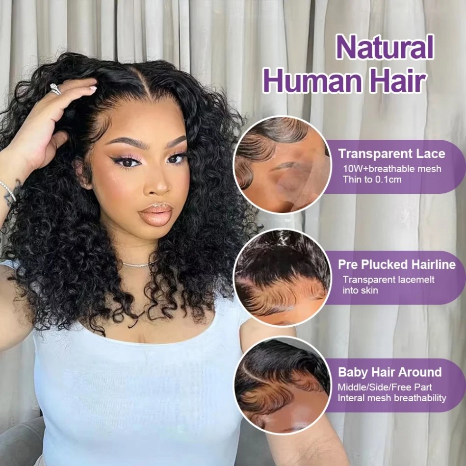 Glueless Short Bob Wig 16 Inch - огляд і ціна Hd Lace Frontal Wig Human Hair Pre Plucked