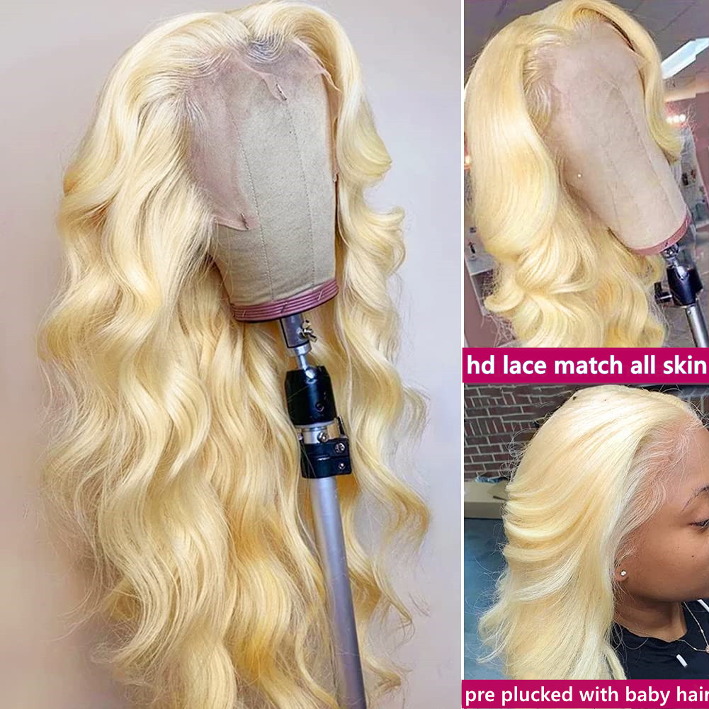 613 13x6 Lace Frontal Wig Huma - огляд і ціна 613 Blonde Body Wave Lace Front Wig