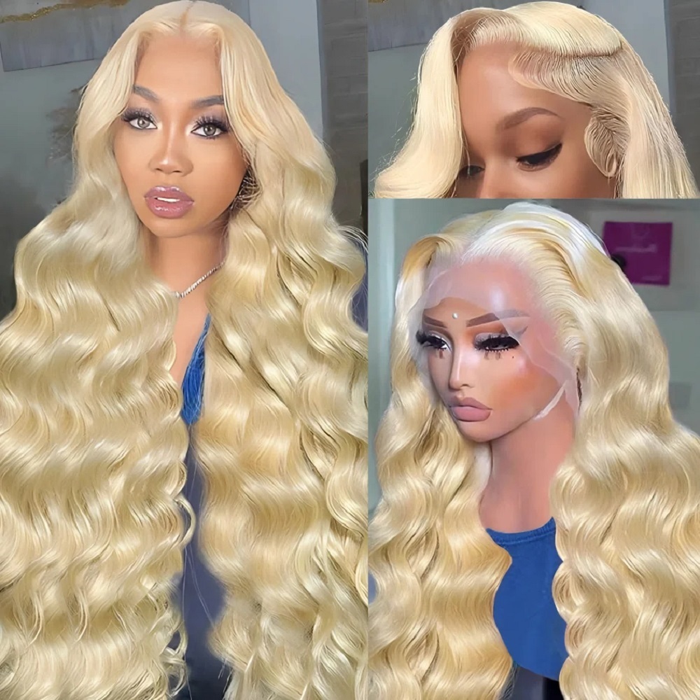 46 Inch HD Blonde 13x4 Lace Fr - огляд і ціна 613 Blonde Body Wave Lace Front Wig