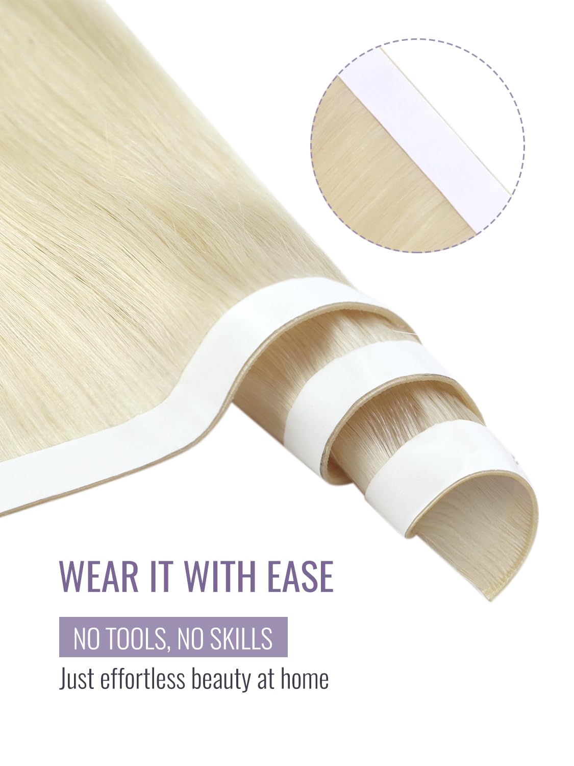 Moresoo Tape in Weft Hair Exte - огляд і ціна Invisible Tape In Extensions Real Hair