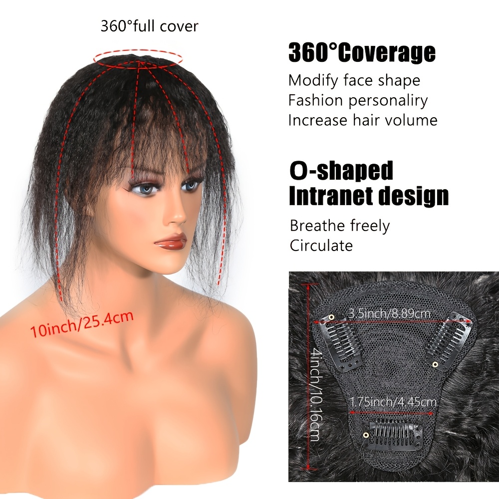Kinky Straight Topper Hair wit - огляд і ціна Hair Clips