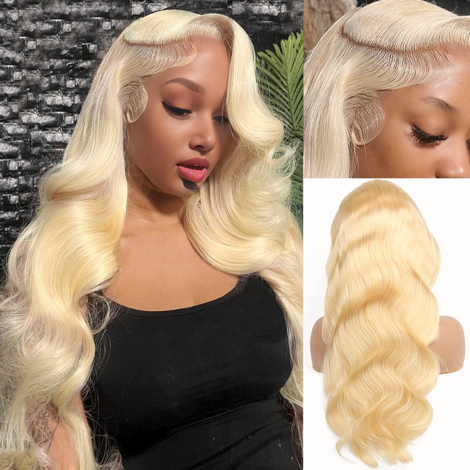 13x6 Lace Front 613 Wig Human  - огляд і ціна 613 Blonde Body Wave Lace Front Wig